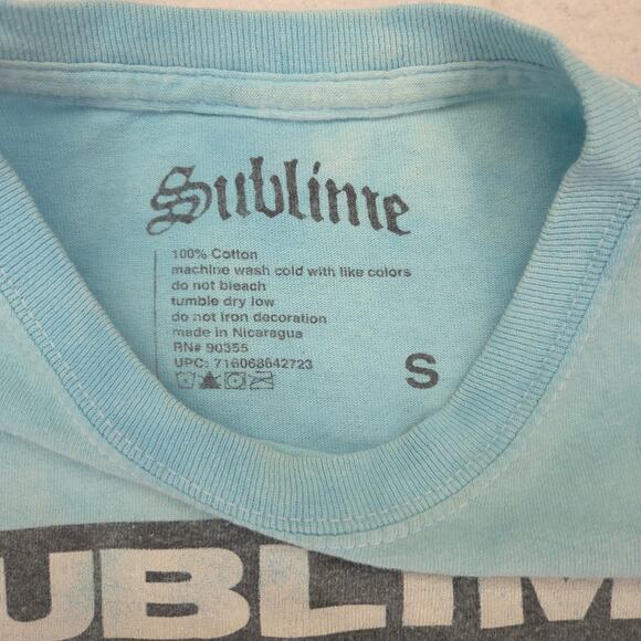 Sublime Band Short Sleeve Crew Neck Graphic T Shirt Mens Size Small S Blue - Picture 3 of 9